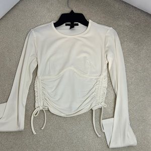 forever 21 long sleeves shirt, size S, off white color
